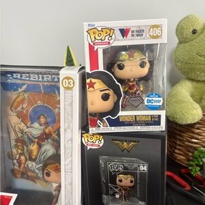 Funko Wonder Woman Die-Cast Figure,  Funko comic cover figure , DC exc glitter